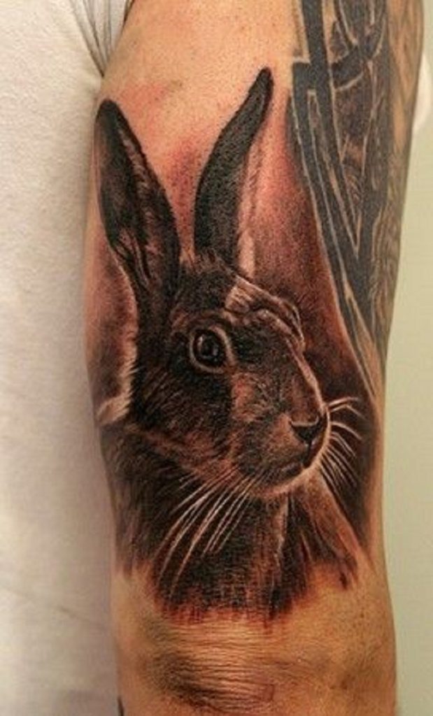tatuaje de conejo para hombre