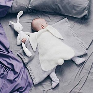 manta suave conejito blanco para bebé