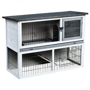 Casa para conejos de dos pisos para exterior
