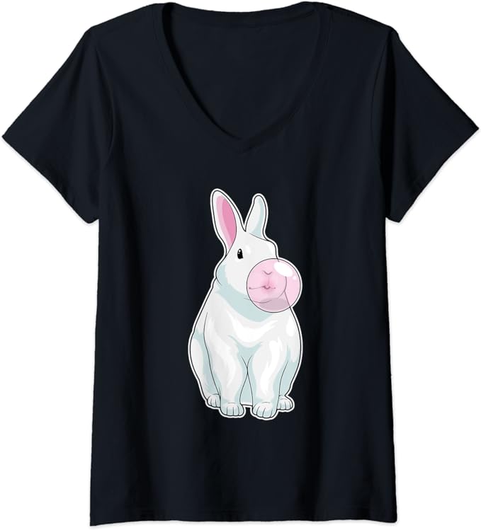 camiseta de mujer conejo blanco 